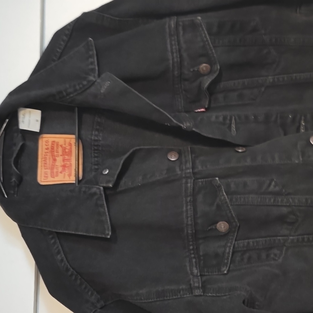 Vintage Levi Strauss & Co 70507 Black Denim Jacket Made In Colombia - Picture 5 of 8